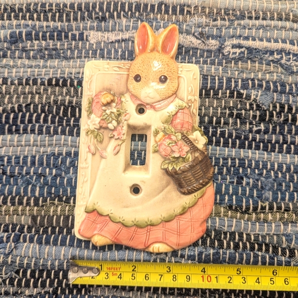 Vintage "Takakashi" San Francisco Bunny Rabbit Ceramic Light Switch Cover - Picture 4 of 6